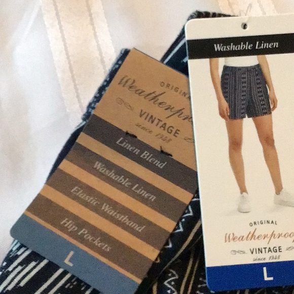 Weatherproof women shorts linen blend hip pockets navy - Picture 3 of 3